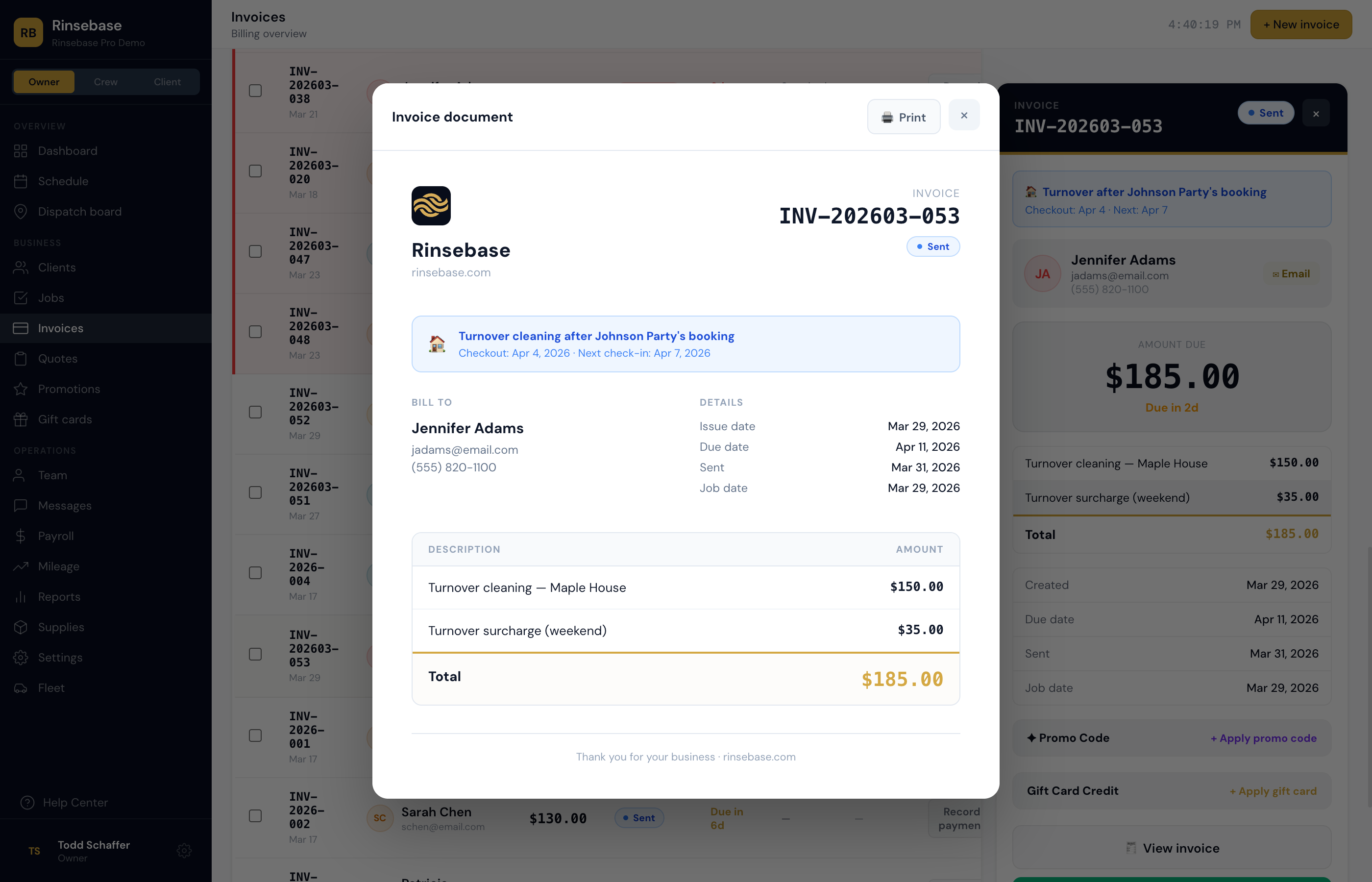 Auto-invoicing with Stripe payments